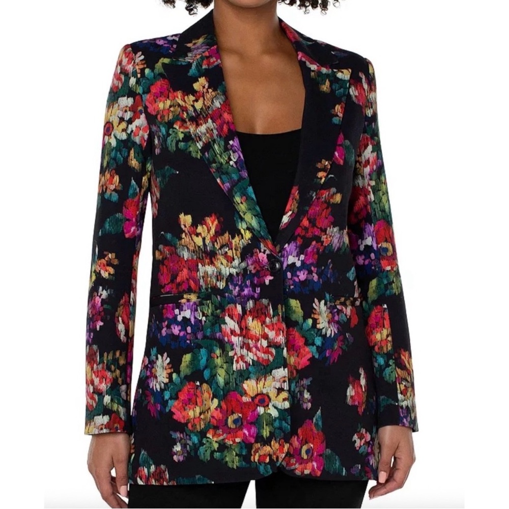 Liverpool Multicolor Floral Blazer